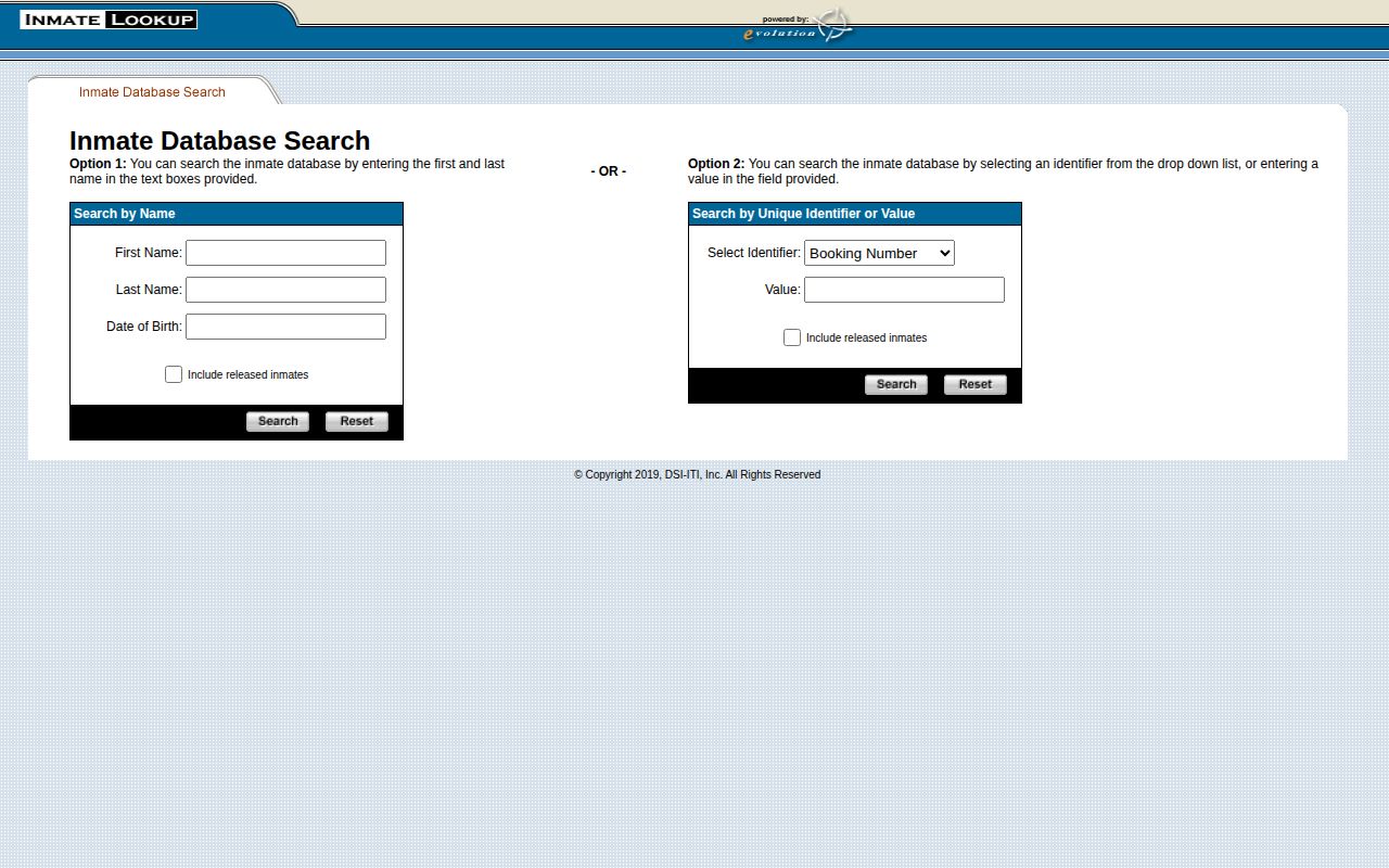 Essex County current-custody inmate lookup for booking records